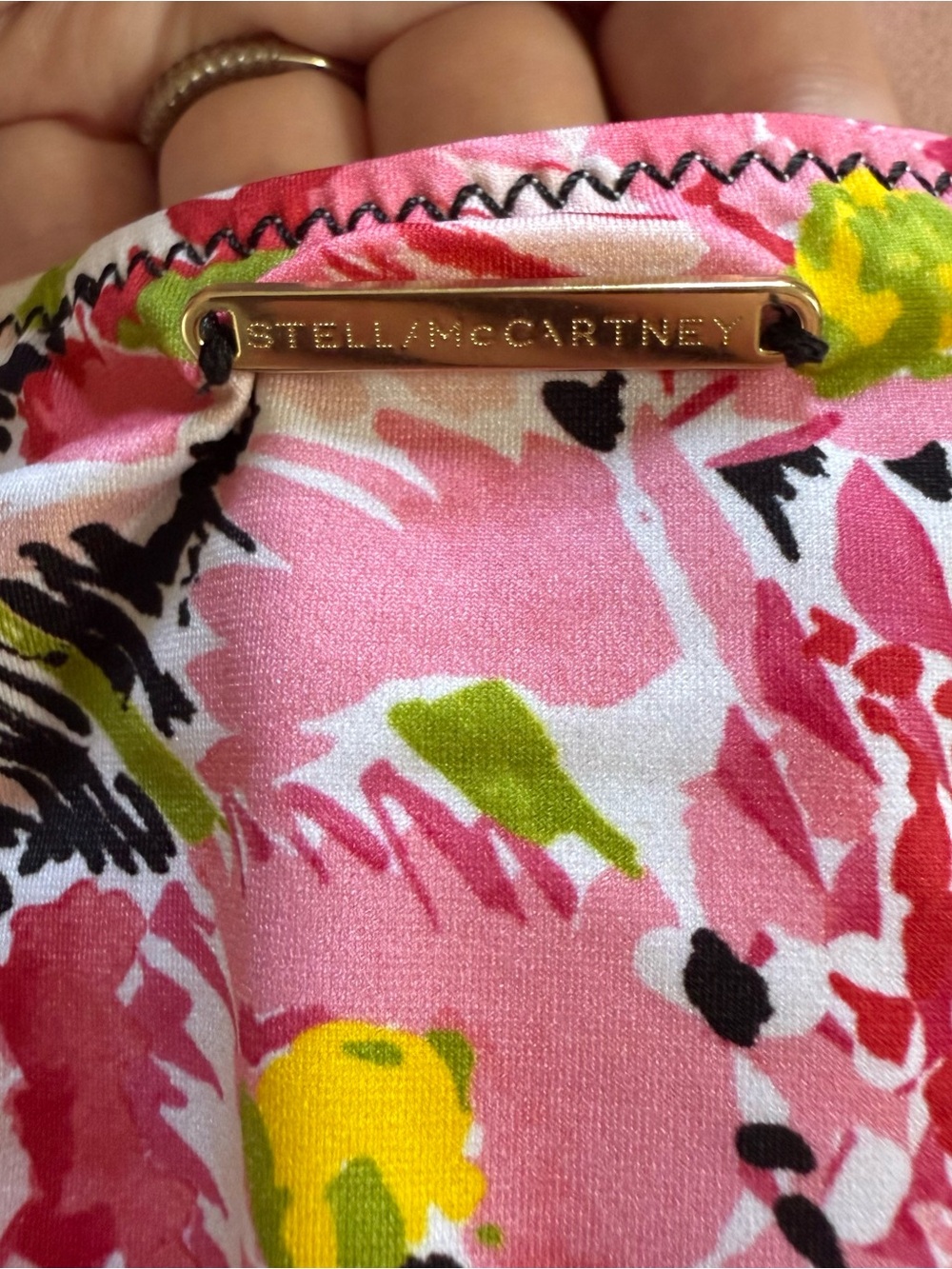 Stella McCartney Pink Yellow Floral Tie-Side Bikini Bottom XS - Picture 7 of 7
